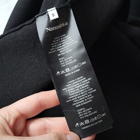 Nanushka Elin Turtleneck Open-Back Dress in Black - Picture 4 of 8